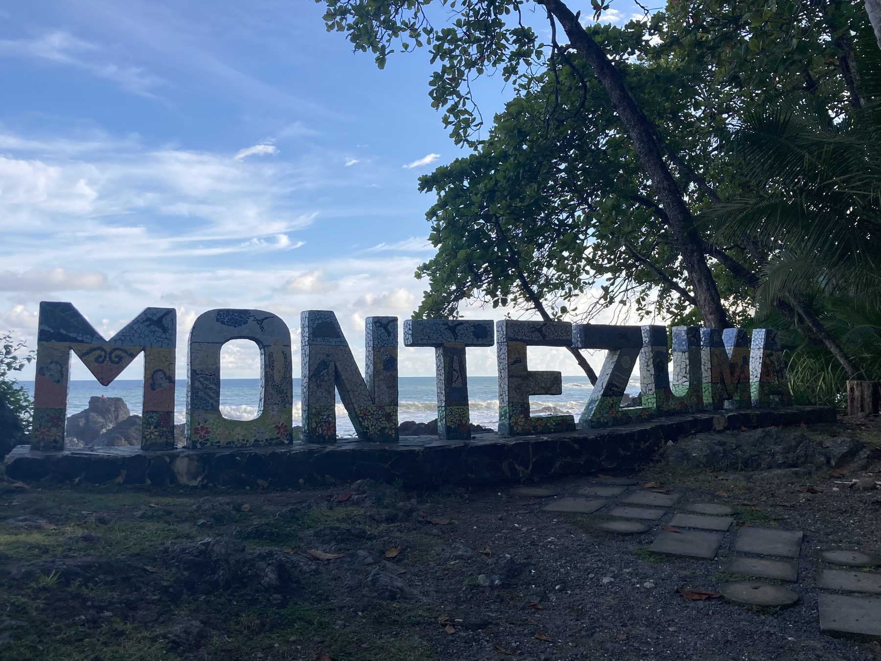 The Montezuma town sign